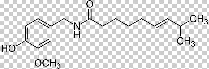 Dihydrocapsaicin Chemical Formula Molecule Structural Formula PNG, Clipart, Angle, Benefit, Black, Black And White, Brand Free PNG Download