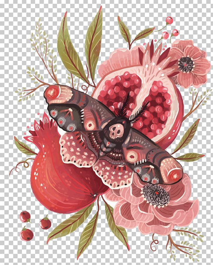 T-shirt Butterfly Moth Illustration PNG, Clipart, Deviantart, Flower, Flower Arranging, Food, Fruit Free PNG Download