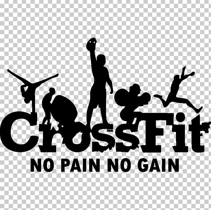 CrossFit Fitness Centre Wall Decal Exercise PNG, Clipart, Area, Black And White, Bodyweight Exercise, Brand, Crossfit Free PNG Download