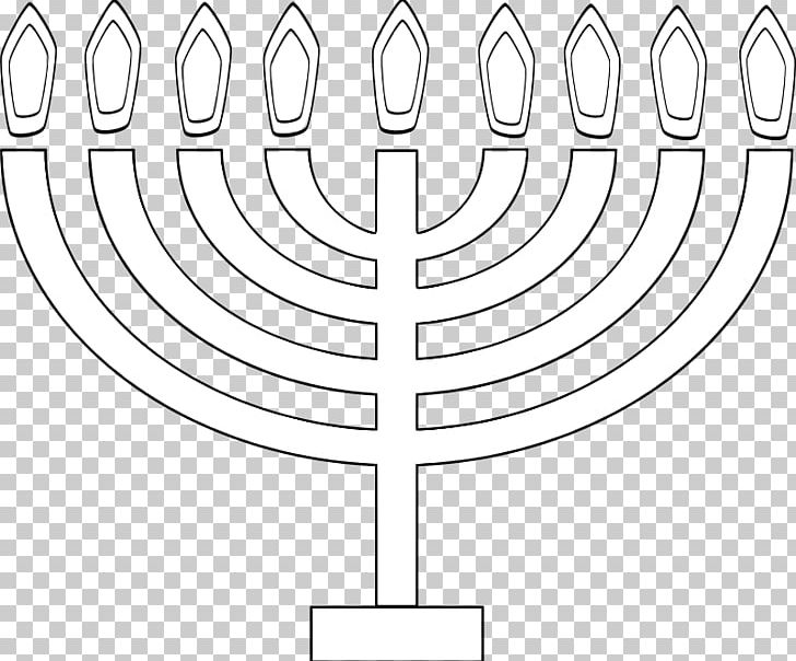 Menorah Hanukkah PNG, Clipart, Angle, Area, Black And White, Candelabra, Candle Free PNG Download