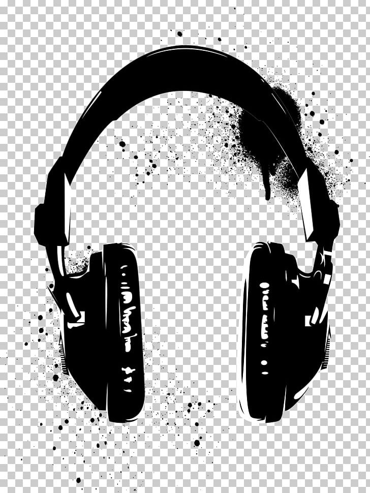 Stencil Headphones Graffiti PNG, Clipart, Audio Equipment, Black, Black Hair, Black White, Cartoon Free PNG Download