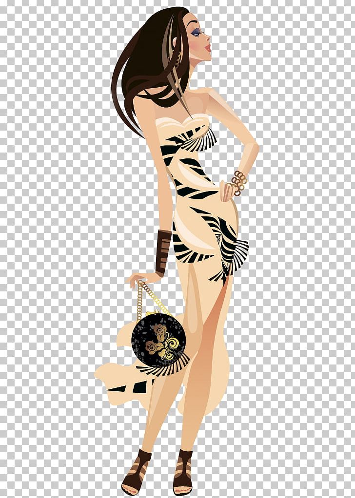 Fashion Illustration Woman PNG, Clipart, Abdomen, Art, Beauty, Brown Hair, Drawing Free PNG Download