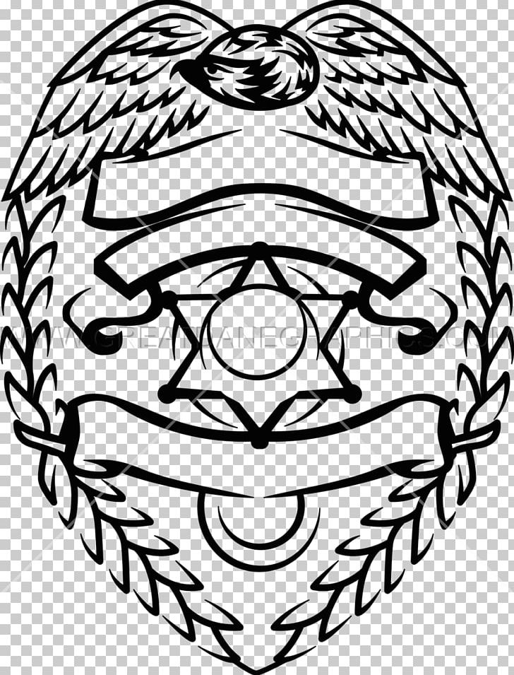 Police Badge Headgear Visual Arts Shield PNG, Clipart, Art, Badge, Black And White, Circle, Decal Free PNG Download