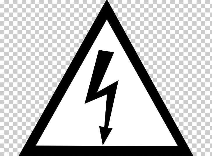 Warning Sign Electricity Hazard Symbol PNG, Clipart, Angle, Area, Black And White, Brand, Electrical Safety Free PNG Download
