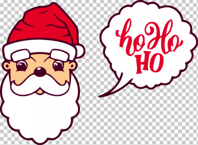 Hello Santa Santa Clause Christmas PNG, Clipart, Beard, Cartoon, Cheek, Christmas, Facial Hair Free PNG Download