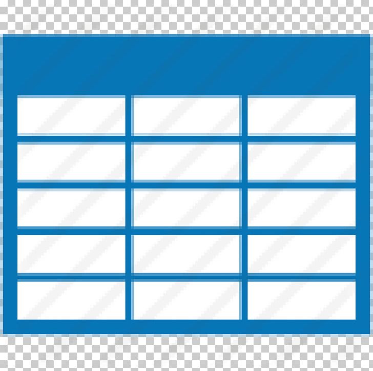 Table Database Microsoft Excel Spreadsheet PNG, Clipart, Angle, Area, Blue, Brand, Column Free PNG Download