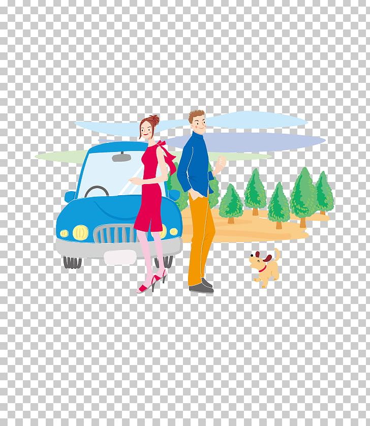 Material Illustration PNG, Clipart, Area, Art, Car, Cartoon, Cartoon Couple Free PNG Download
