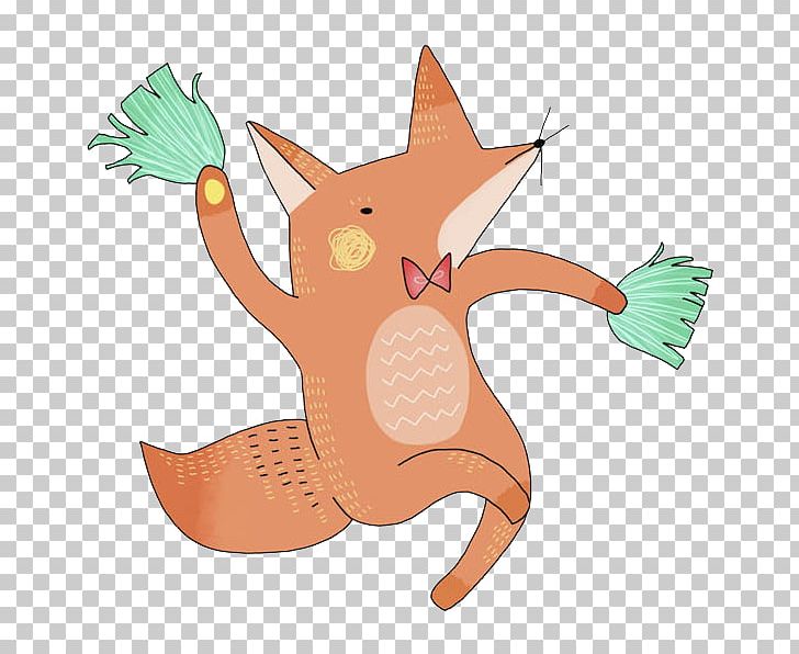 Cat Red Fox Illustration PNG, Clipart, Animal, Animals, Blue, Bow, Carnivoran Free PNG Download