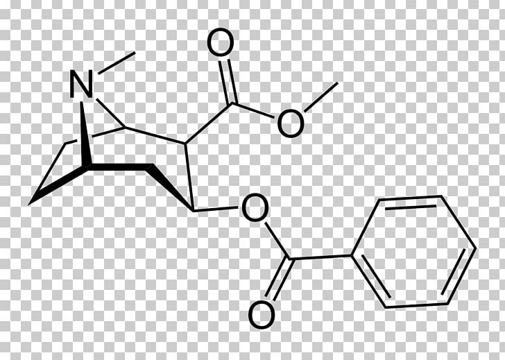 Cocaine Tropane Alkaloid Benzoylecgonine Cocaethylene PNG, Clipart, Angle, Area, Black And White, Chemical Structure, Chemical Substance Free PNG Download