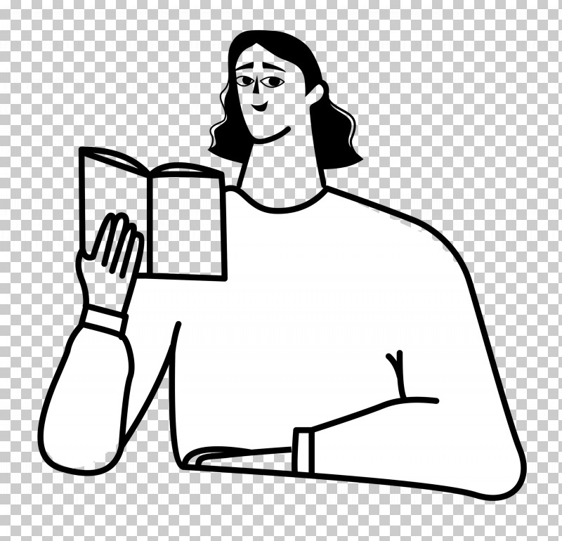Reading Book PNG, Clipart, Clothing, Face, Human, Human Body, Line Art Free PNG Download
