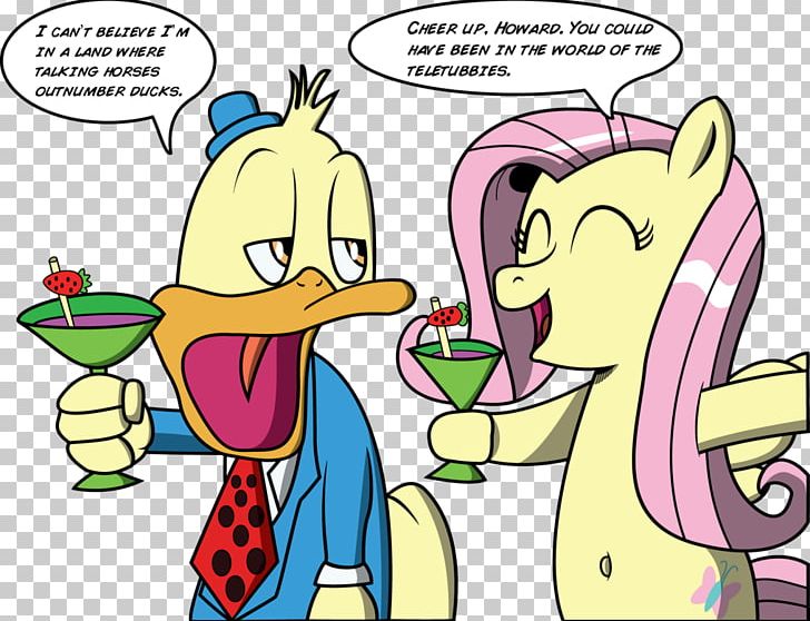Howard The Duck Fluttershy Deadpool Fan Art PNG, Clipart, Animals, Area, Art, Cartoon, Character Free PNG Download