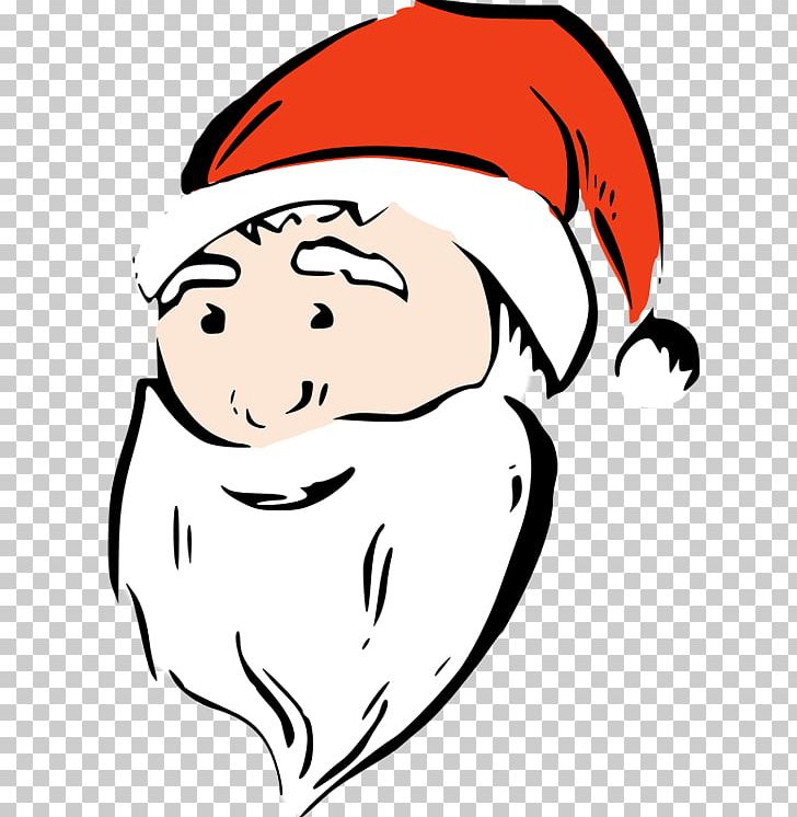 Santa Claus Face PNG, Clipart, Art, Artwork, Black And White, Cheek, Christmas Free PNG Download
