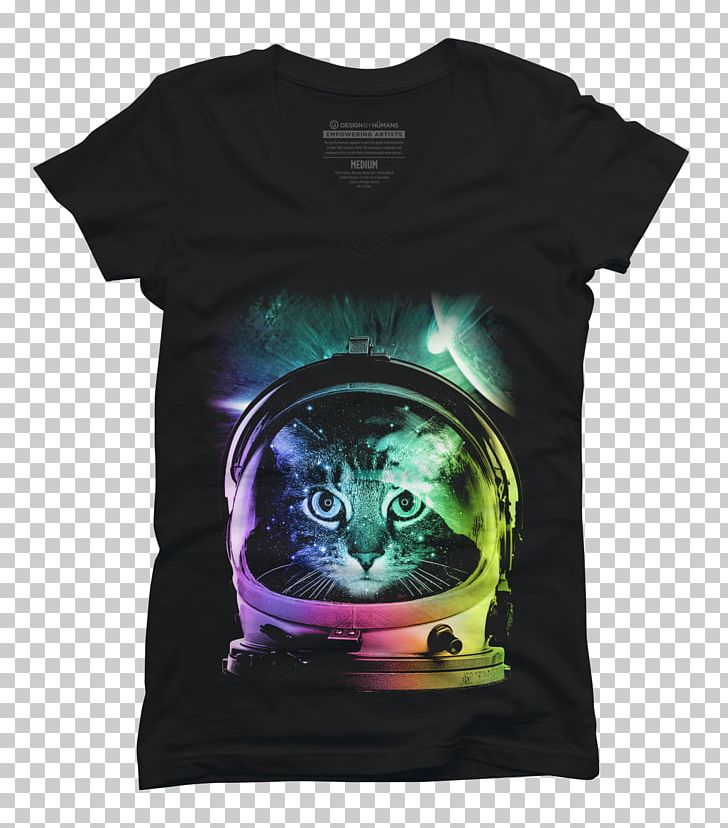 T-shirt Cat Hoodie Kitten Top PNG, Clipart, Astronaut, Black, Brand, Cat, Clothing Free PNG Download