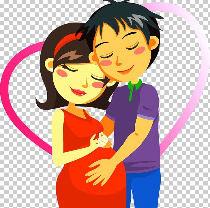 Cartoon Pregnancy Couple PNG, Clipart, Boy, Business Woman, Child, Conversation, Couple Free PNG Download