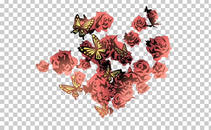 Garden Roses Butterfly Flower PNG, Clipart, Butterfly, Cut Flowers, Desktop Wallpaper, Deviantart, Flower Free PNG Download