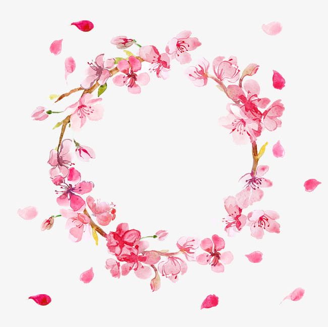 Pink Flowers Round Flower Ring Petals Falling PNG, Clipart, Down, Falling, Falling Clipart, Falling Down, Finish Free PNG Download