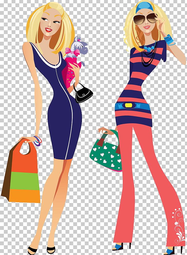 Fashion Shopping Drawing Illustration PNG, Clipart, Barbie, Blue, Boutique, Chinese New Year, Cloth Free PNG Download