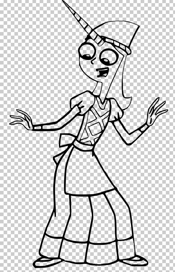 Candace Flynn Dr. Heinz Doofenshmirtz Unicorn Vanessa Doofenshmirtz Line Art PNG, Clipart, Arm, Art, Black, Black And White, Candace Flynn Free PNG Download