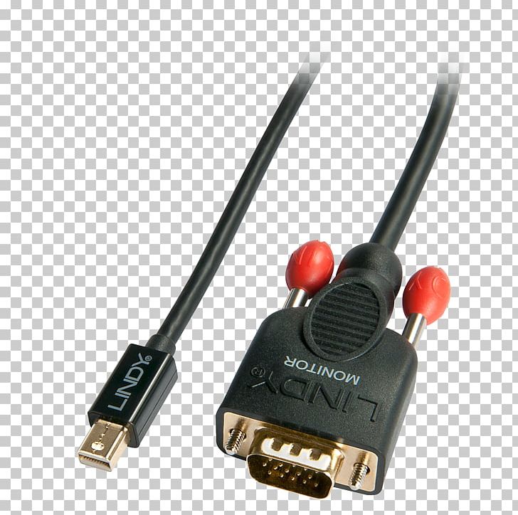 Laptop Mini DisplayPort VGA Connector Electrical Cable PNG, Clipart, Adapter, Cable, Computer Monitors, Data Transfer Cable, Electrical Cable Free PNG Download