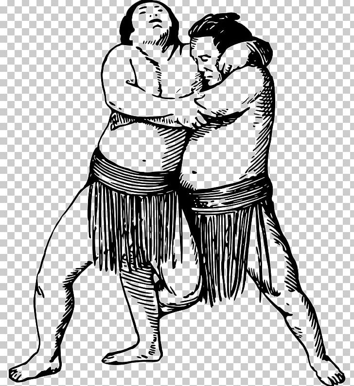Japan Sumo Wrestling PNG, Clipart, Abdomen, Arm, Art, Artwork, Black And White Free PNG Download