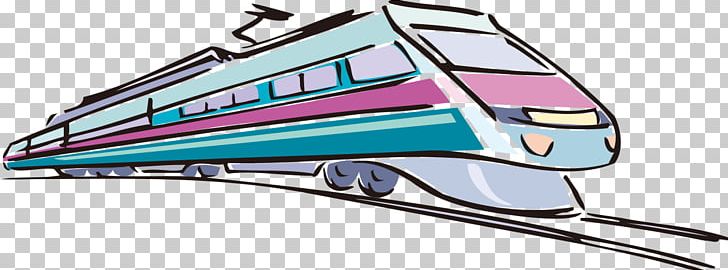 Train Rail Transport Rapid Transit Steam Locomotive PNG, Clipart, Brand, Cartoon, Electric Locomotive, Express Train, Handpainted Free PNG Download