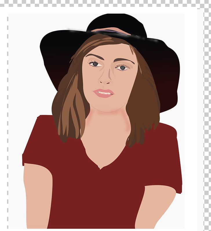 Woman With A Hat Portrait PNG, Clipart, Brown Hair, Cheek, Cowboy Hat, Drawing, Ear Free PNG Download