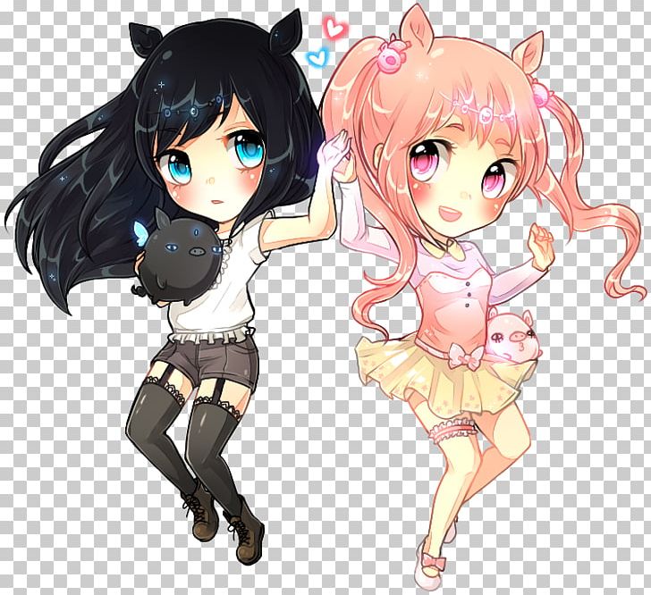 Chibi Anime Mangaka Girl PNG, Clipart, Anime, Black Hair, Brown Hair, Cartoon, Catgirl Free PNG Download