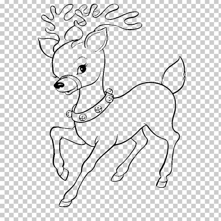 Reindeer Rudolph Coloring Book Santa Claus Christmas Coloring Pages PNG, Clipart, Adult, Animal Figure, Antler, Black And White, Cartoon Free PNG Download