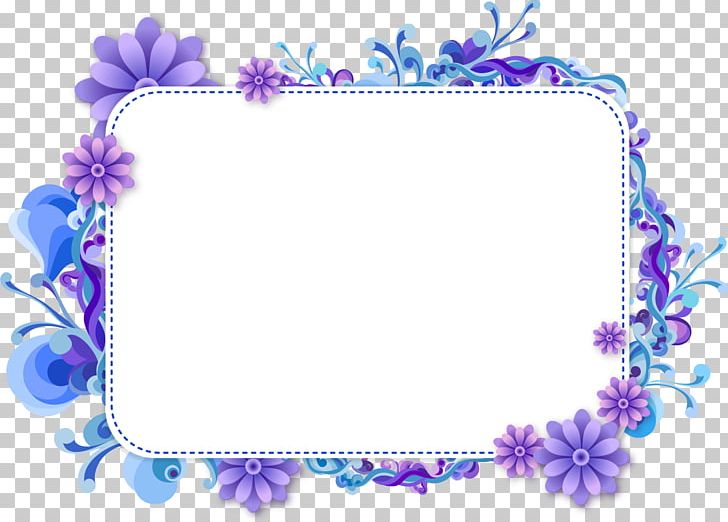 Frames Floral Design PNG, Clipart, Art, Blue, Blue Flower ...