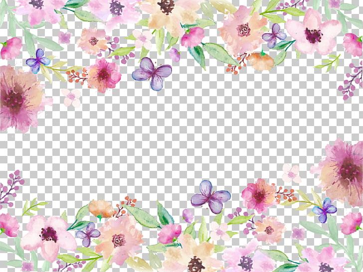 Hand Painted Colorful Butterfly Flowers PNG, Clipart, Atmosphere, Blossom, Cherry Blossom, Color, Colorful Butterfly Free PNG Download