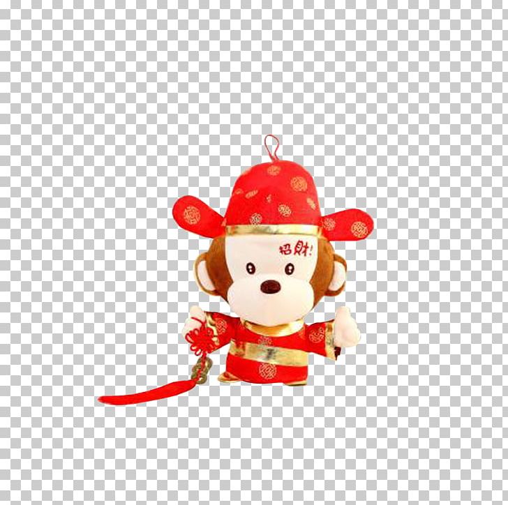 Monkey Doll Stuffed Toy Chinese New Year Tangzhuang PNG, Clipart, Animals, Black Monkey, Caishen, Cartoon, Cartoon Cartoon Free PNG Download