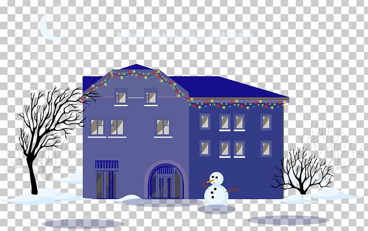 Winter Night PNG, Clipart, Blue, Brand, Building, Christmas Tree, Cold Free PNG Download