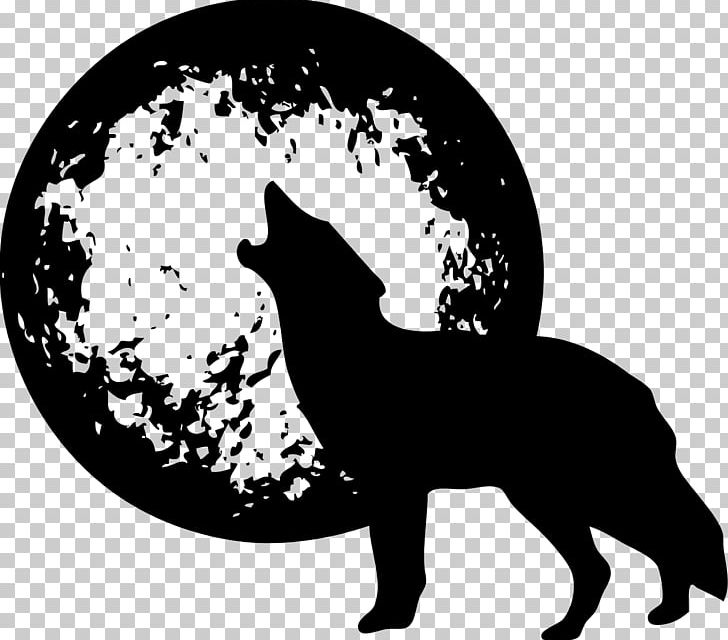 Dog Full Moon PNG, Clipart, Animals, Aullido, Black, Black And White, Black Wolf Free PNG Download
