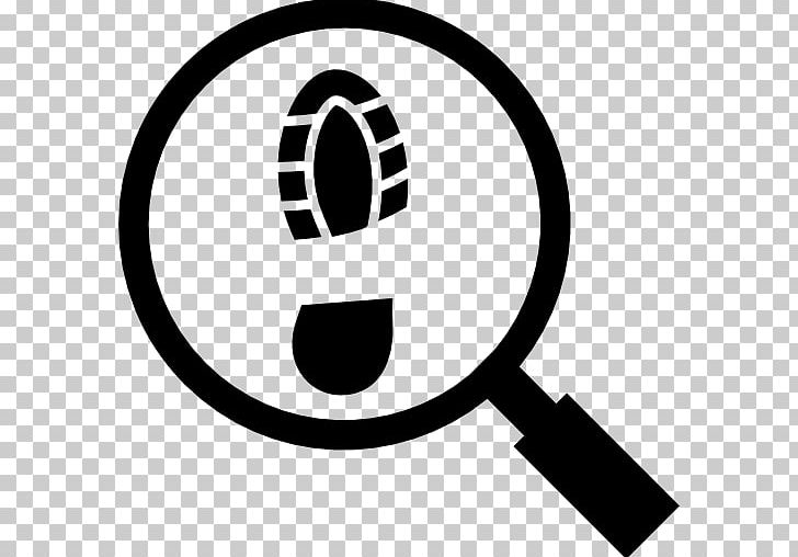 Footprint Magnifying Glass PNG, Clipart, Black And White, Brand, Circle, Computer Icons, Download Free PNG Download