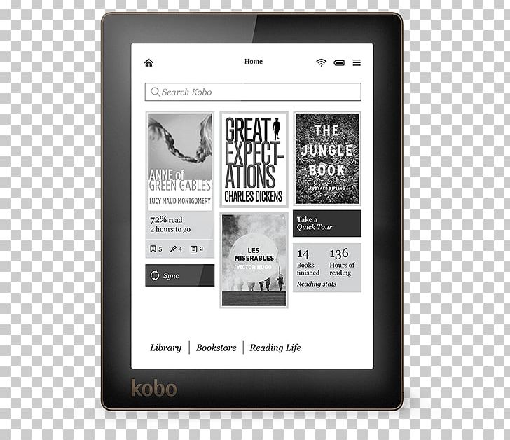 Kobo Glo Kobo Aura HD Kobo Touch E-Readers PNG, Clipart, Black And White, Brand, Comparison Of E Book Readers, Ebook, E Ink Free PNG Download