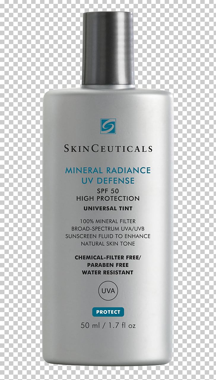 Sunscreen SkinCeuticals Mineral Radiance Lotion SkinCeuticals Sheer Physical UV Defense SPF 50 PNG, Clipart, Ageing, Antiaging Cream, Color, Cosmetics, Liquid Free PNG Download