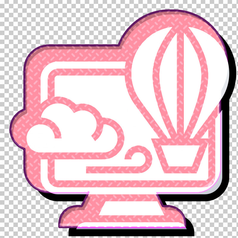 Virtual Icon Display Icon Virtual Reality Icon PNG, Clipart, Display Icon, Line, Pink, Sticker, Symbol Free PNG Download