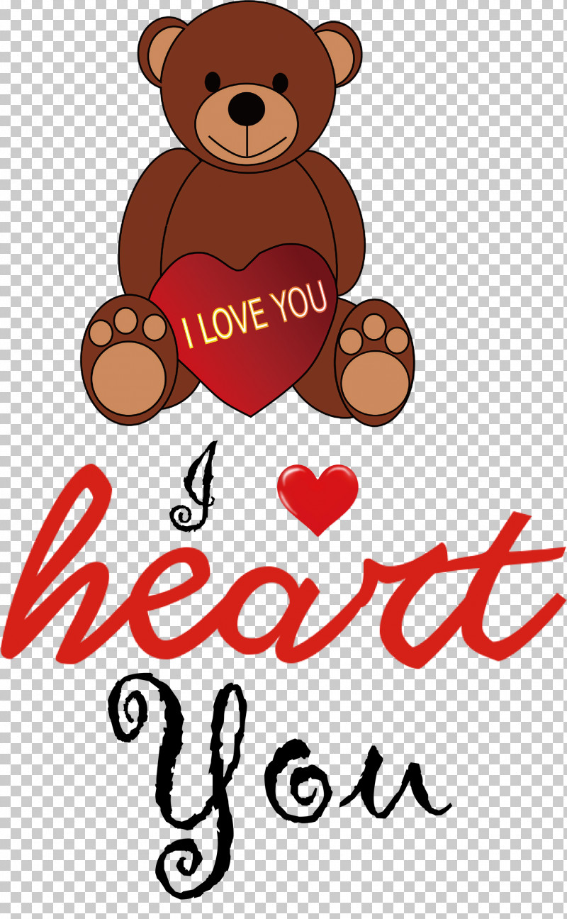 I Heart You Valentines Day Love PNG, Clipart, Bears, Biology, Cartoon, I Heart You, Line Free PNG Download