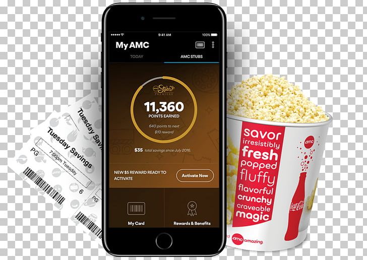 Smartphone Popcorn AMC Theatres Cinema PNG, Clipart, Amc, Amc Theatres, Brand, Cinema, Communication Device Free PNG Download