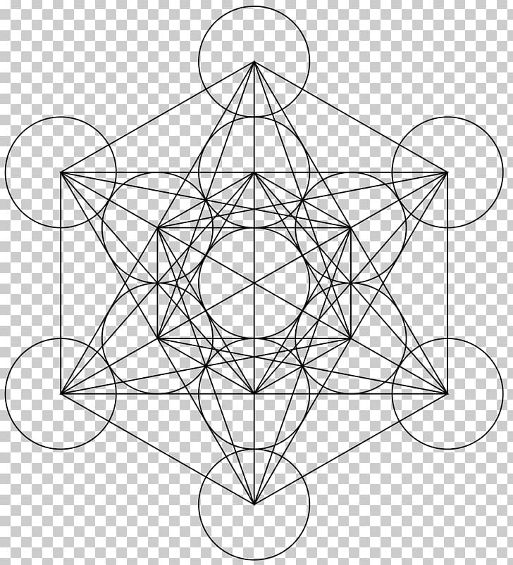 Metatron's Cube Overlapping Circles Grid Sacred Geometry PNG, Clipart,  Free PNG Download