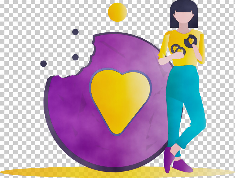 Purple Cartoon Heart Violet Love PNG, Clipart, Animation, Cartoon, Cookie, Girl, Heart Free PNG Download