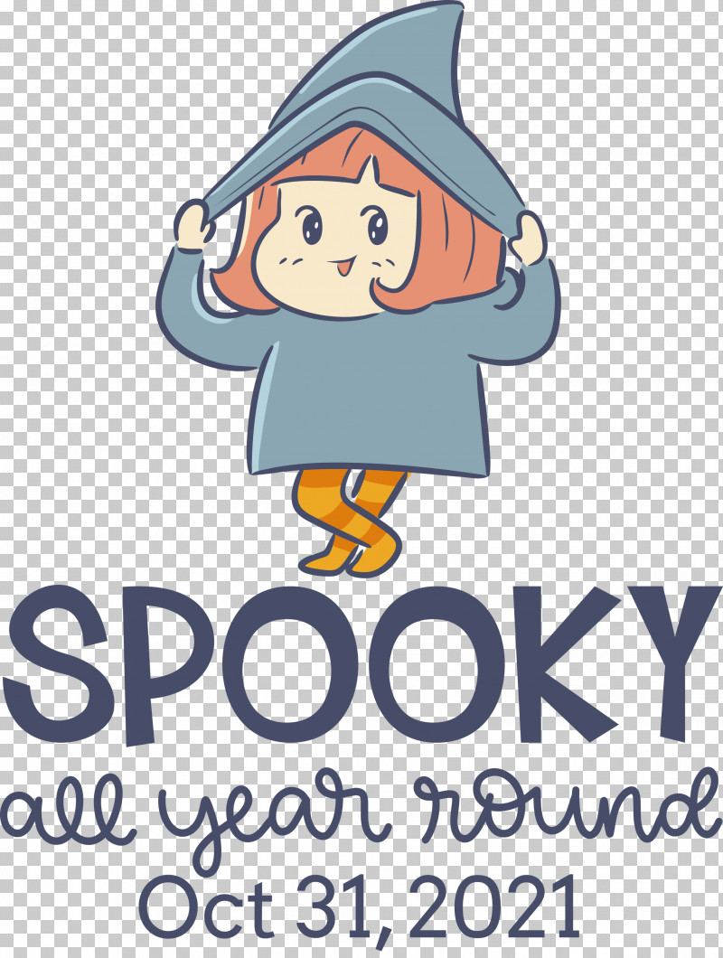 Spooky Halloween PNG, Clipart, Behavior, Cartoon, Character, Halloween, Happiness Free PNG Download