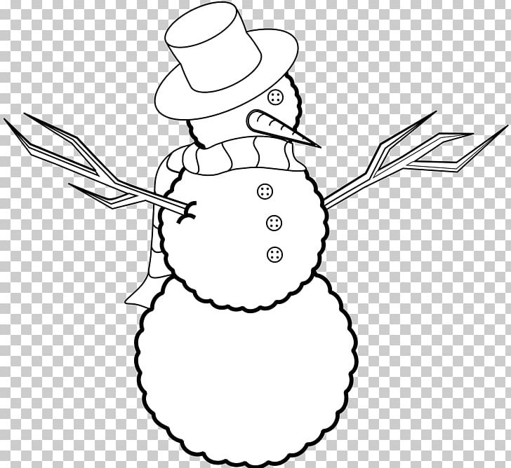 Christmas Snowman Black And White PNG, Clipart, Angle, Artwork, Beak ...