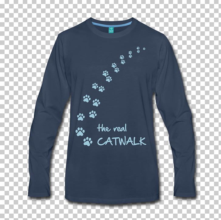 Long-sleeved T-shirt Long-sleeved T-shirt Hoodie Spreadshirt PNG, Clipart, Active Shirt, Blue, Bluza, Brand, Cat Walk Free PNG Download