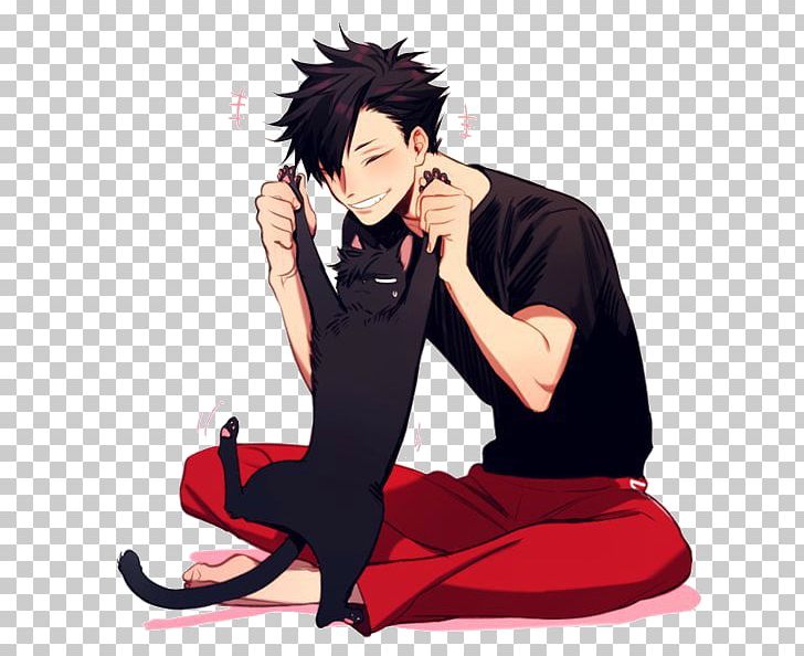 Judal render sitting long blackhaired male anime character png  PNGEgg