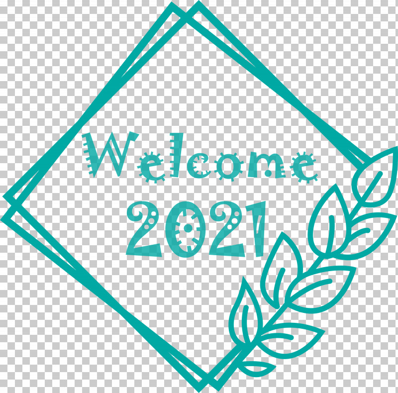 New Year 2021 Welcome PNG, Clipart, Angle, Area, Leaf, Line, Logo Free PNG Download