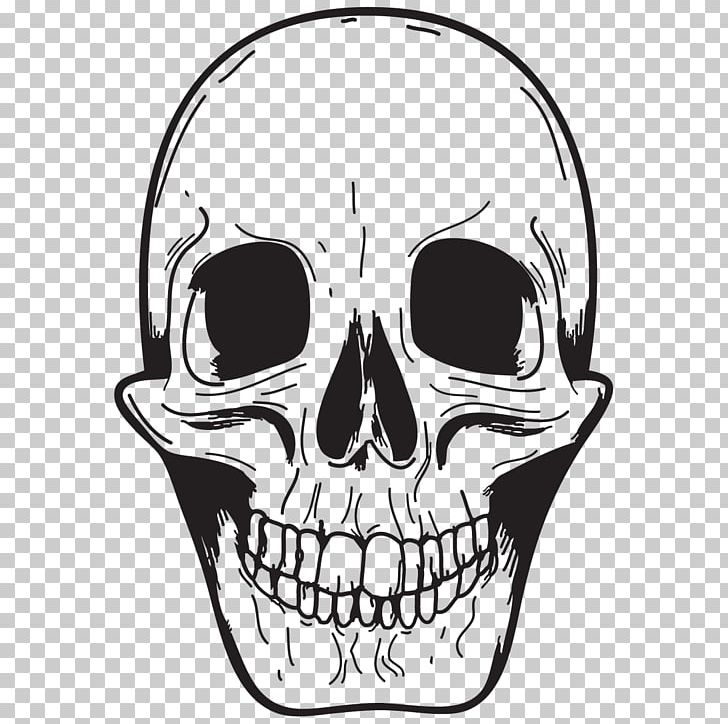 Human Skull Symbolism Sticker Smiley Emoticon PNG, Clipart, Black And White, Bone, Drawing, Emoticon, Face Free PNG Download