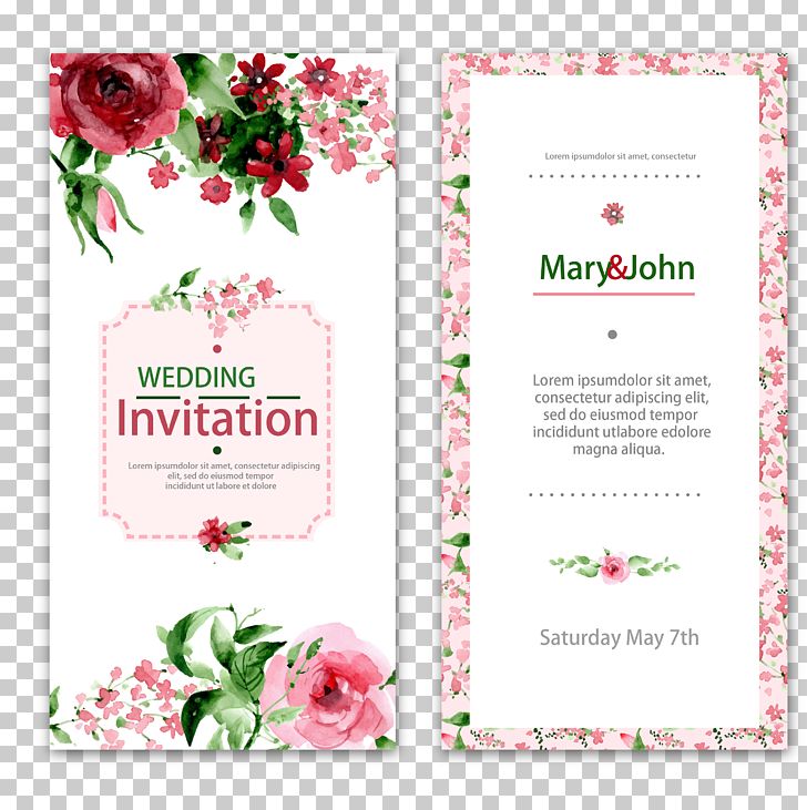 Wedding Invitation Watercolor Painting Flower PNG, Clipart, Birthday Invitation, Bride, Convite, Cut Flowers, Decorative Patterns Free PNG Download