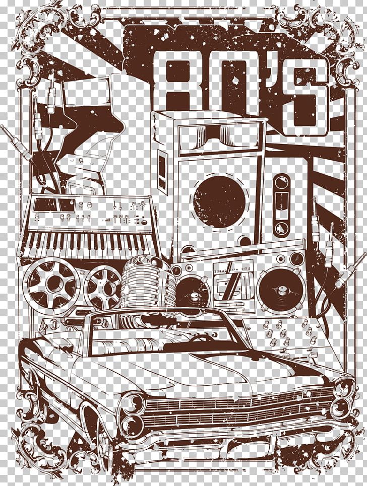Printed T-shirt Clothing Top PNG, Clipart, Black And White, Cars, Decorative Patterns, Design, Furniture Free PNG Download