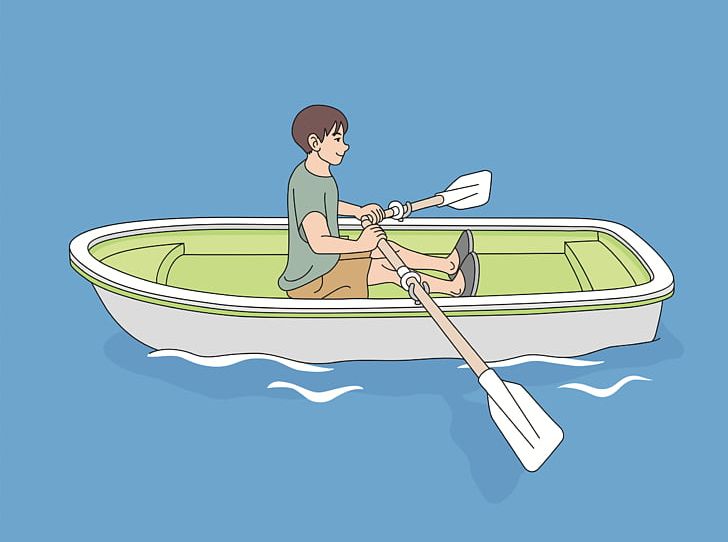Sketch of man on rowing boat Stock Vector by ©OlgaTropinina 105639734